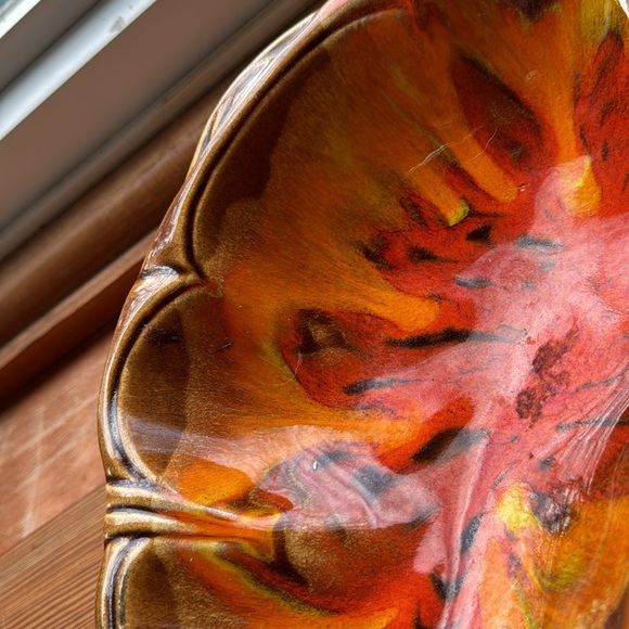 Vintage California original 326 Lava drip Mid century chip dip set one piece - Picture 6 of 7